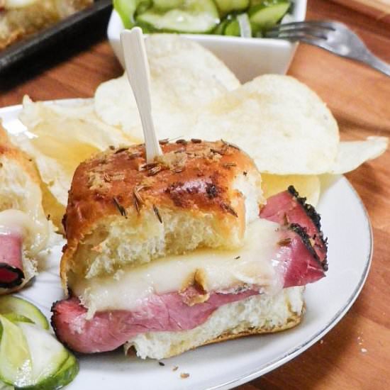 Hot Pastrami Sliders - Recipe photo by webicurean