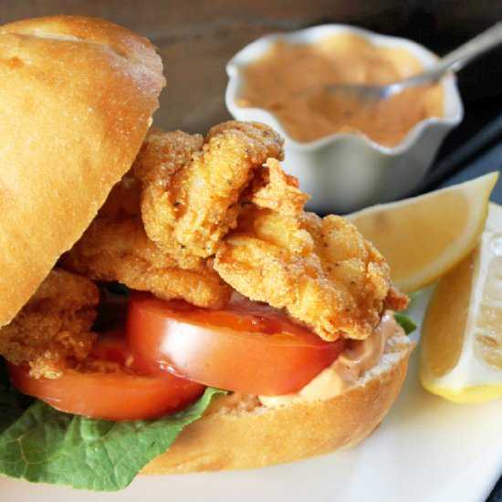 Shrimp po'boy - Recipe photo by Creole Contessa
