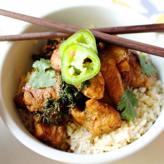 Kale and Jalapeño Chicken Bowls - Recipe photo by LocalSavour