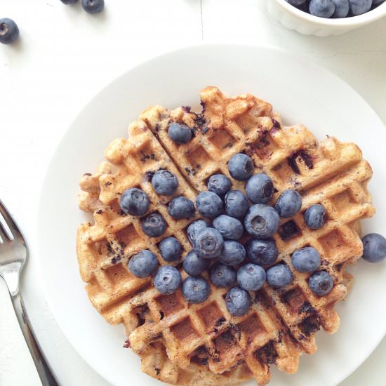 Blueberry Lemon Waffles - Recipe photo by WholeLivingLauren