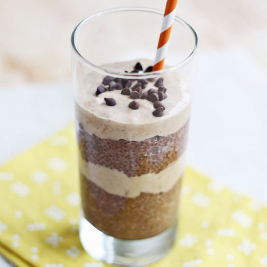 Chocolate Banana Chia Seed Shake - Recipe photo by abeautifulmessblog