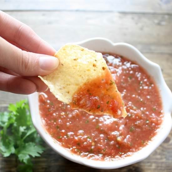 Restaurant Style Salsa - Recipe photo by livewellbakeoften
