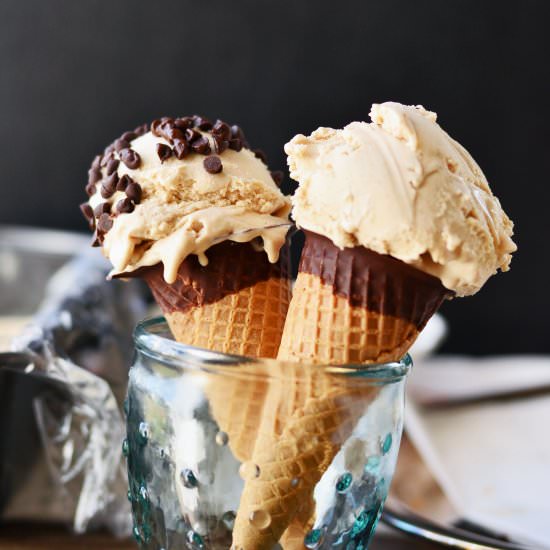 Peanut Butter Ice Cream - Recipe photo by forkvsspoon