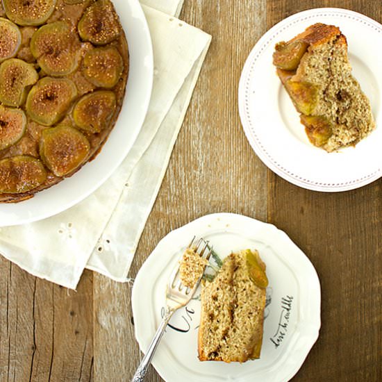 Fig Upside-Down Cinnamon Swirl Cake - Recipe photo by brighteyedbaker
