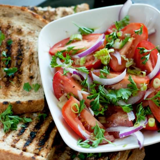 Grilled Bread & Tomatoes - Recipe photo by SheKnows Food Editor