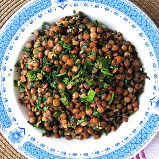 Lentil Salad with Garlic and Herbs - Recipe photo by chubbysoul