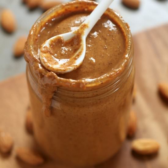 Maple Roasted Almond Butter - Recipe photo by runningwithspoons