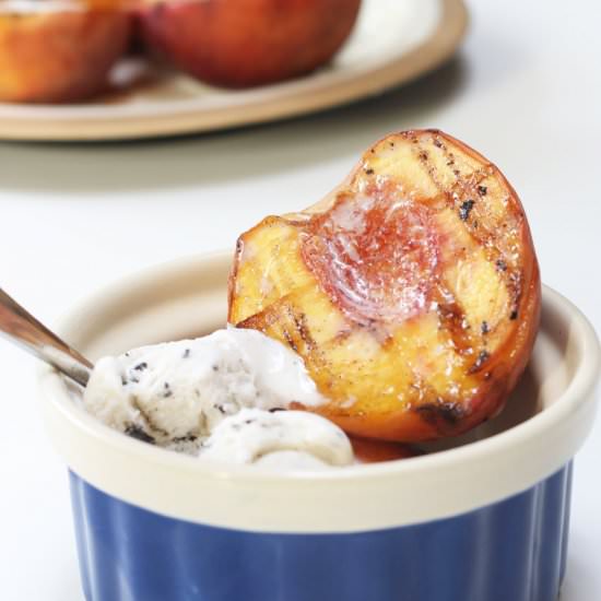 Grilled Peaches - Recipe photo by First Time Foods