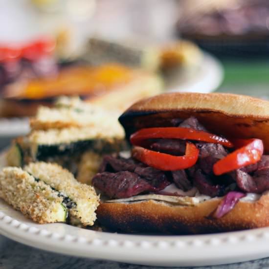 Brie + Steak Sandwiches - Recipe photo by pearlsonastring