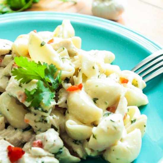 Creamy Cilantro Garlic Chicken - Recipe photo by feelgoodfoodblog