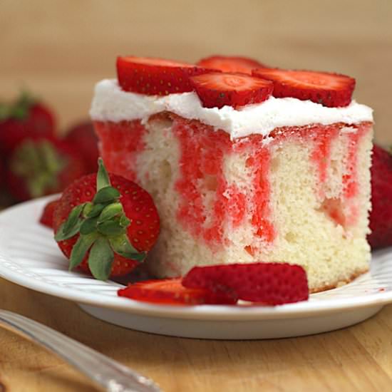 Strawberry Poke Cake - Recipe photo by freshlyphotographed