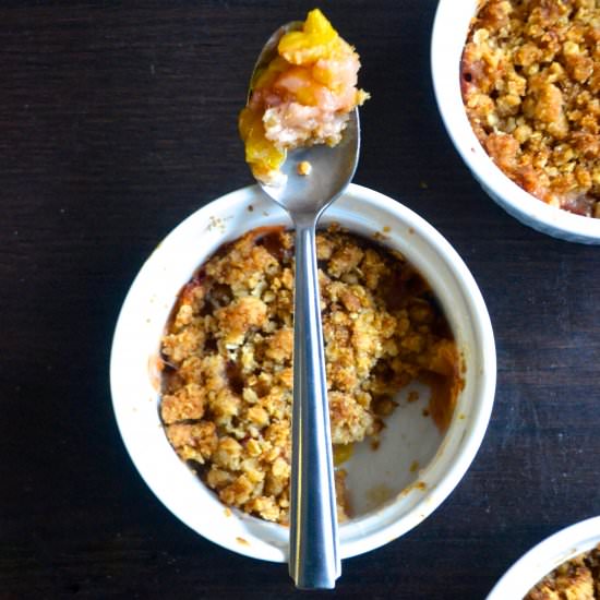 Individual Peach Crisps - Recipe photo by monicasbakes