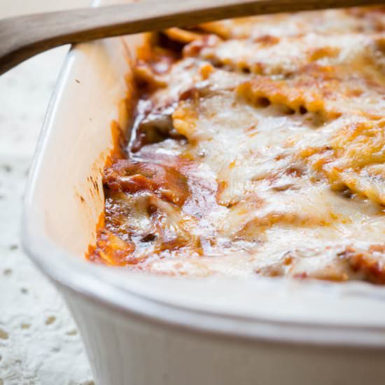 Ravioli Lasagna - Recipe photo by thelazymomscookingblog