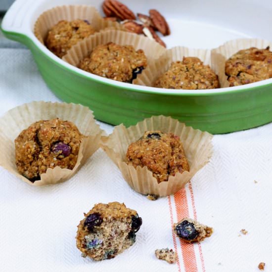 Blueberry Banana Mini Muffins - Recipe photo by Healthyummies