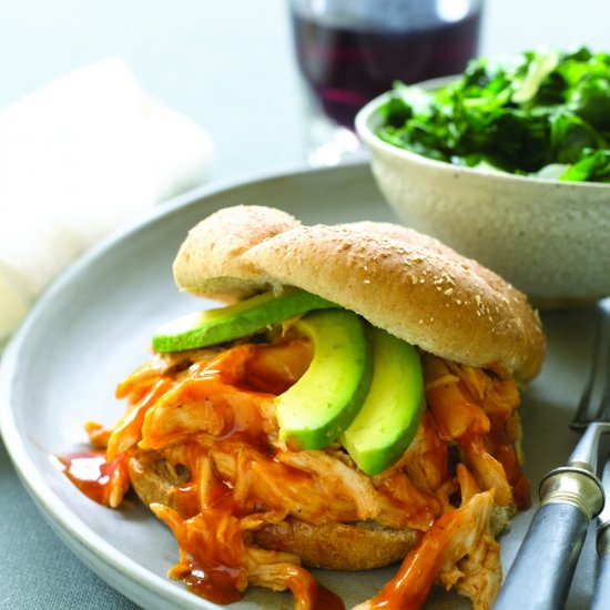 BBQ Pulled Chicken Sandwich - Recipe photo by joyofkosher
