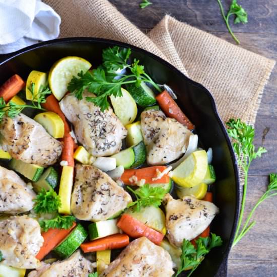 Farmers’ Market Chicken Skillet - Recipe photo by garnishandglaze