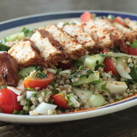 Buckwheat Salad with Chicken - Recipe photo by Sarah VanEigenKweek