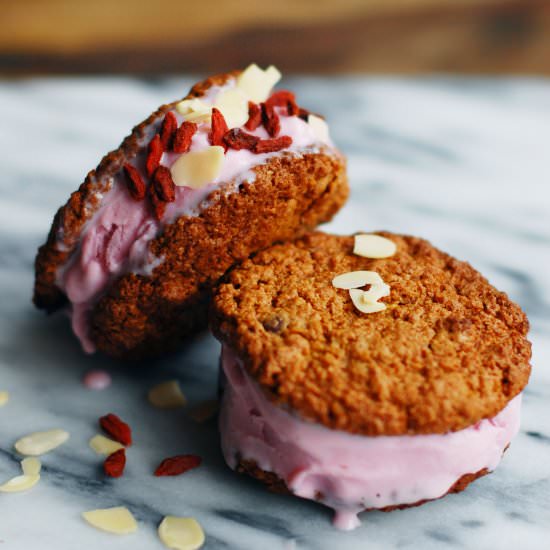 Mixed Berry Frozen Yogurt Sandwich - Recipe photo by WhipUntilFluffy