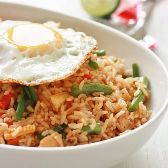 Thai curried fried rice - Recipe photo by rekhavengalil