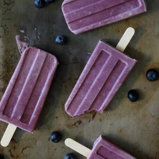 Blueberry Greek Yogurt Popsicles - Recipe photo by sharedappetite