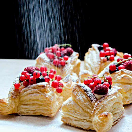 Puff Pastry Berry Tarts - Recipe photo by PastryWorkshop