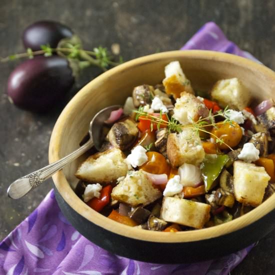 Roasted Vegetable Panzanella - Recipe photo by RelishingIt