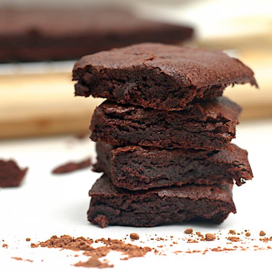 Decadent Fudgy Cocoa Brownies - Recipe photo by freshlyphotographed