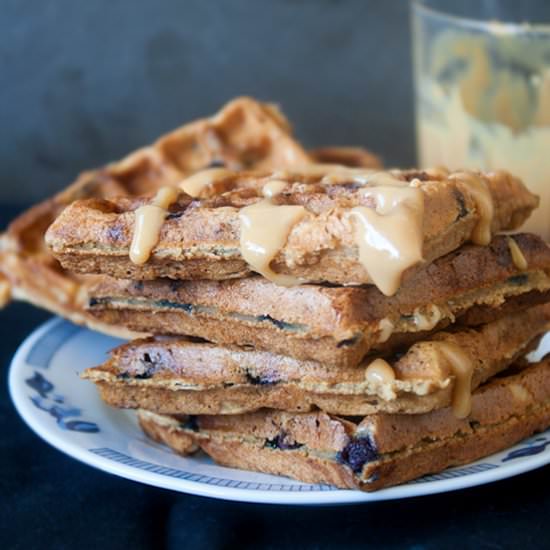 Blueberry Dulce de Leche Waffles - Recipe photo by heartsinmyoven