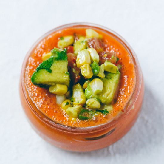 Raw Corn Salsa - Recipe photo by veganmiam
