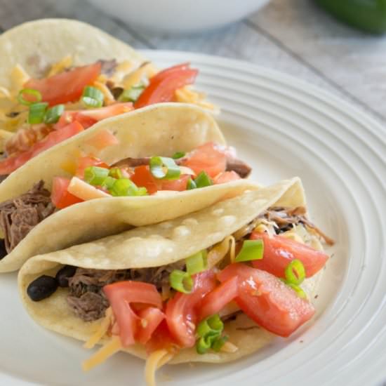 Shredded Beef Tacos - Recipe photo by amomstake