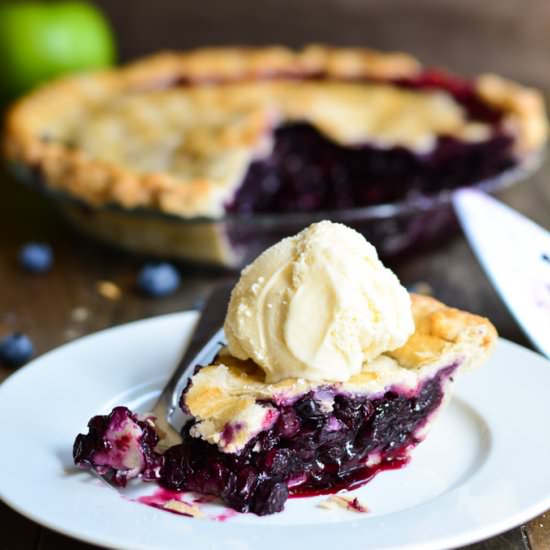 Blueberry Pie - Recipe photo by garnishandglaze