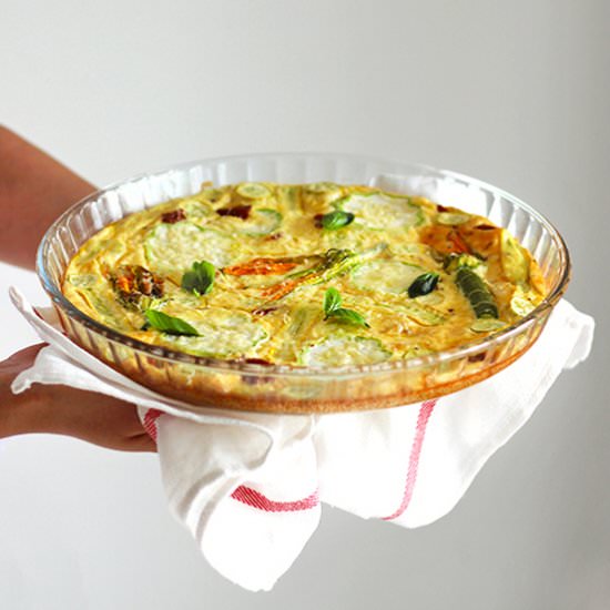 Omelette with Zucchini Flowers - Recipe photo by Tosia