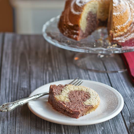 Plum Swirled Bundt Cake - Recipe photo by LauraofTheSpicedLife