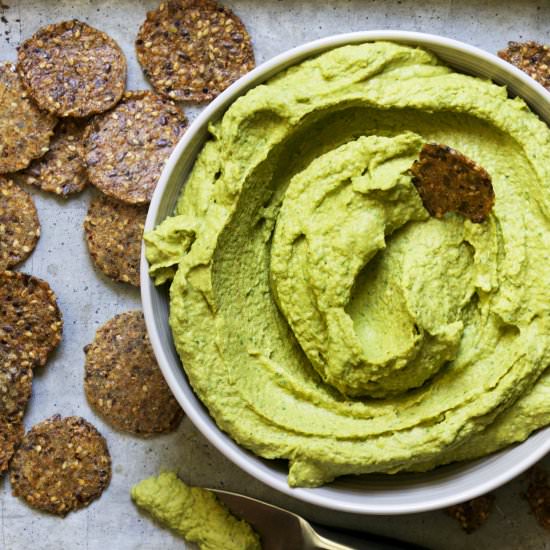 Whipped Pumpkin Seed Spinach Hummus - Recipe photo by cleanwellness
