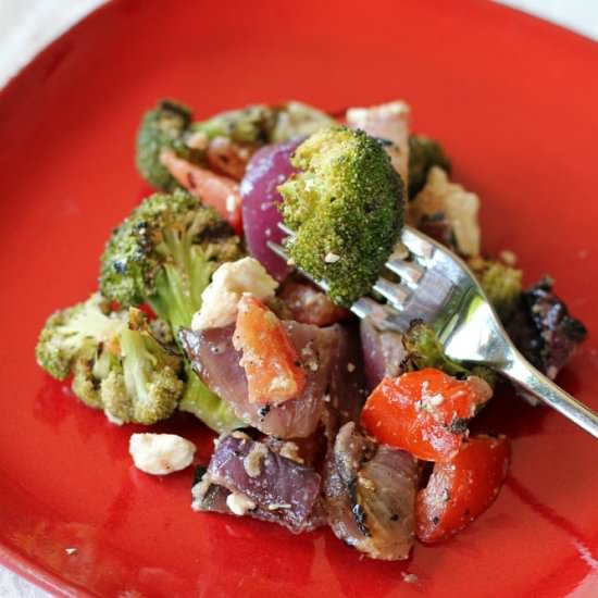 Grilled Broccoli and Onion Salad - Recipe photo by joyful scribblings