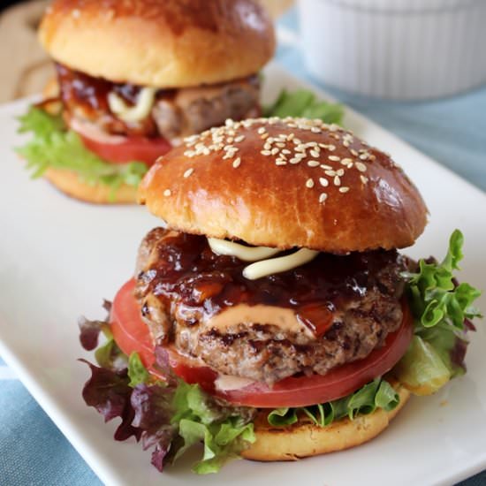 Beef Sliders on Brioche - Recipe photo by ToFoodwithLove