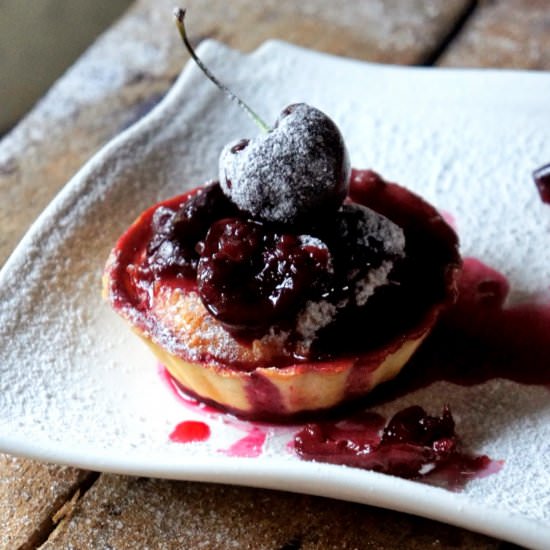 Paayesh Tart with Cherry Sauce - Recipe photo by Priyadarshini Chatterjee