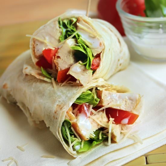 Grilled Chicken Sandwich Wraps - Recipe photo by Confectionalism