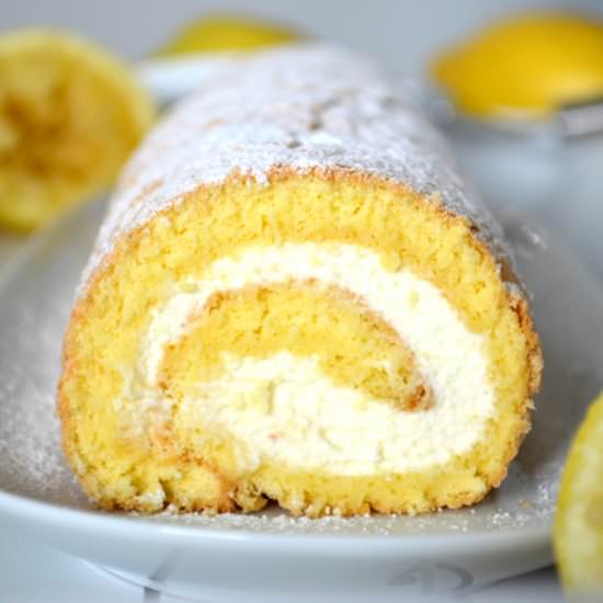 Lemon Cake Roll - Recipe photo by bakerangel.com