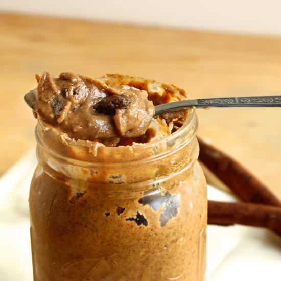 Cinnamon Raisin Peanut Butter - Recipe photo by Confectionalism