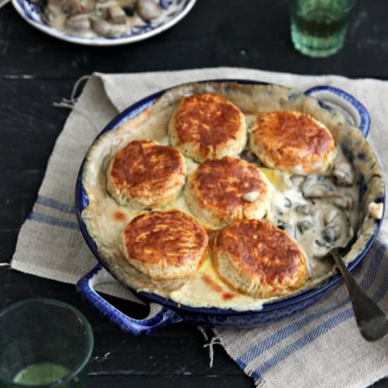 Mushroom Cobbler - Recipe photo by openbook