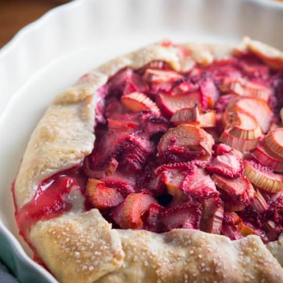 Strawberry Rhubarb Galette - Recipe photo by The Salty Tomato LC