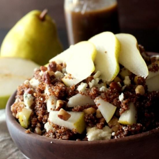 Pear and Gorgonzola Quinoa Salad - Recipe photo by chocolatewithgrace
