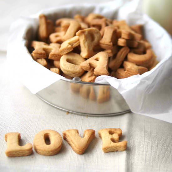 Alphabet Butter Cookies - Recipe photo by Bake With Paws