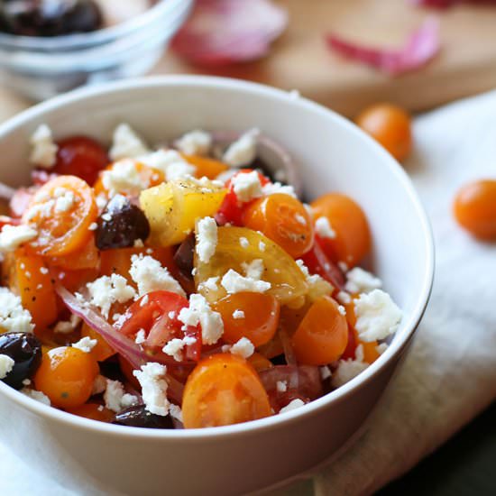 Fresh Tomato Salad with Feta - Recipe photo by CAVA