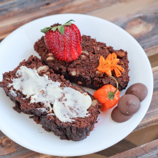 Paleo Chili Chocolate Zucchini Loaf - Recipe photo by The Primal Desire
