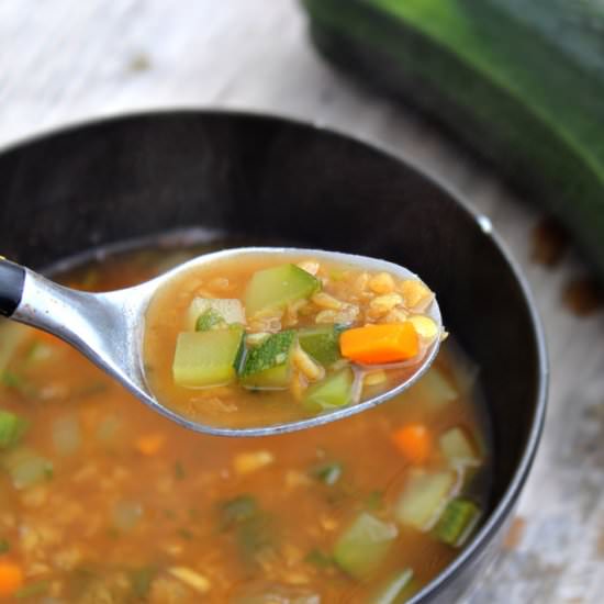Moroccan Zucchini and Lentil Soup - Recipe photo by The Gumdrop Button