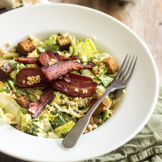 Paleo and Keto Caesar Salad - Recipe photo by The Healthy Foodie