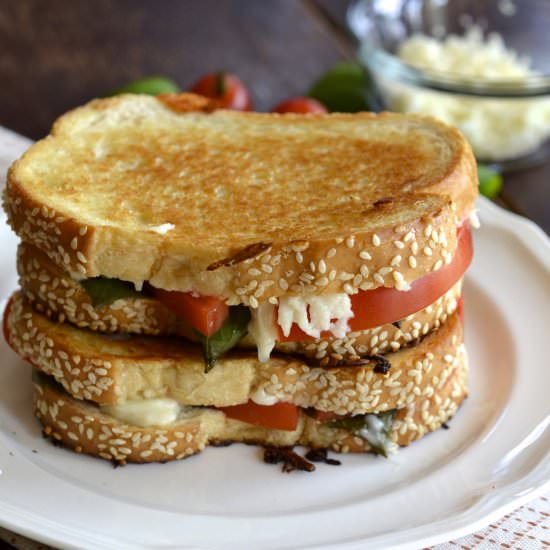 Caprese Grilled Cheese - Recipe photo by Ciao Chow Bambina