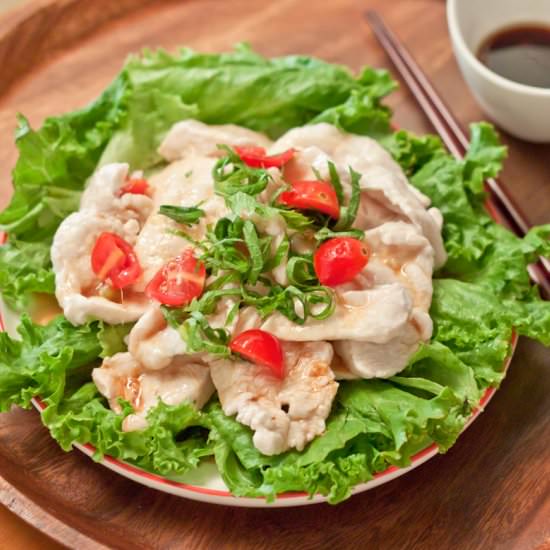 Chicken shabu shabu salad - Recipe photo by taste of Japan